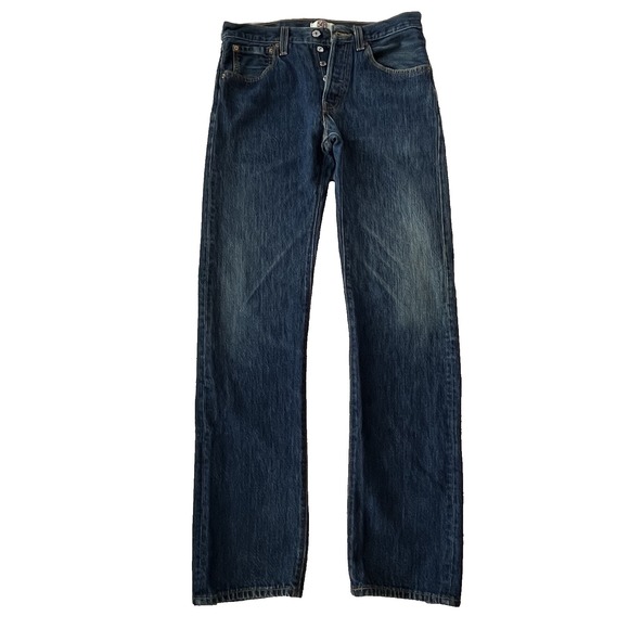 Levi's Other - Levis 501 Denim Jeans Mens 32" x 36" Button Fly Straight Leg Blue Y2K Red Tab